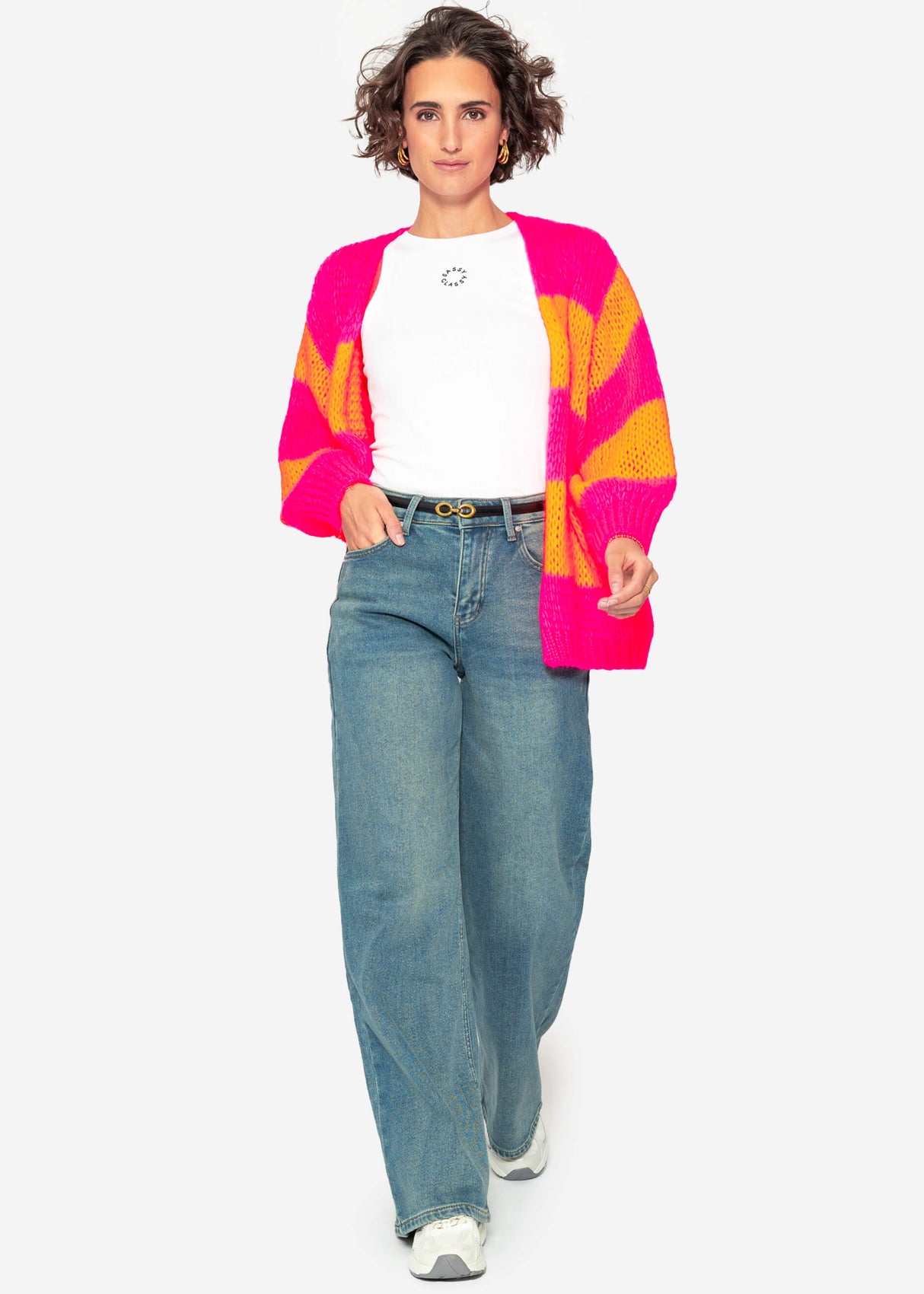Thermo Jeans mit weitem Bein - blau