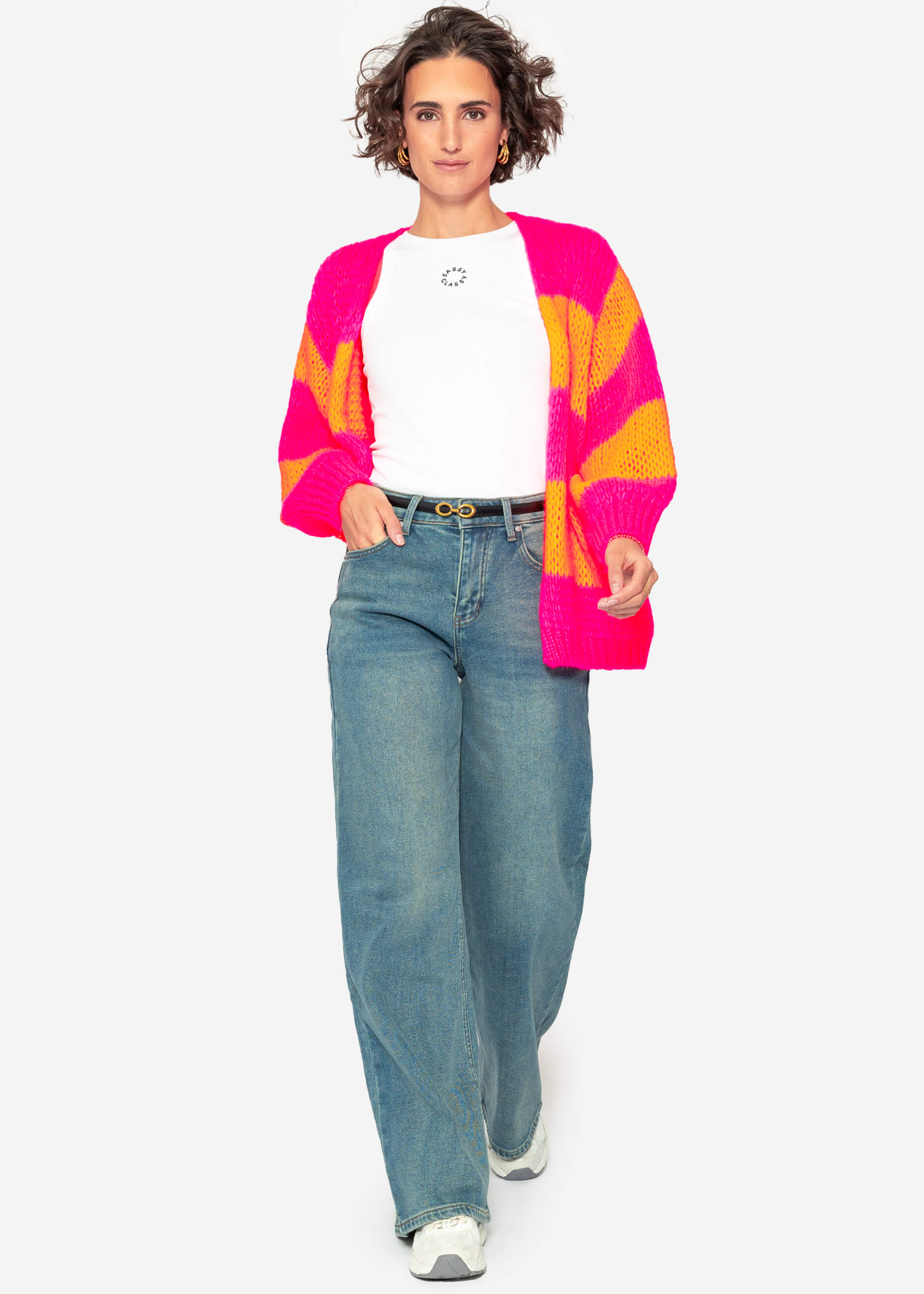 Thermo Jeans mit weitem Bein - blau