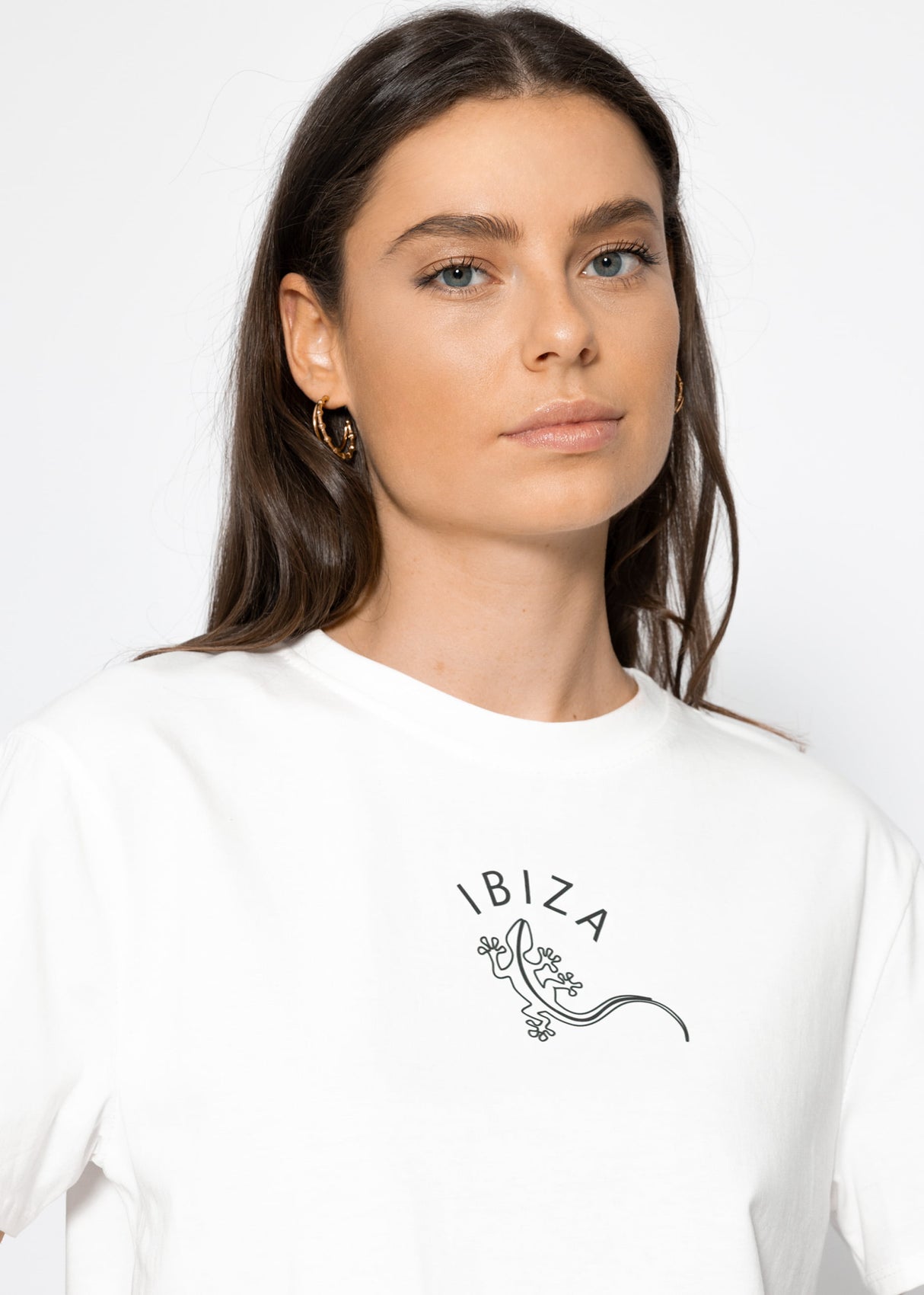T-Shirt mit Ibiza Print - offwhite