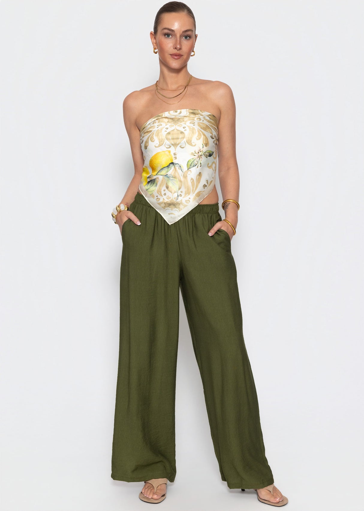 Viskose Hose - khaki
