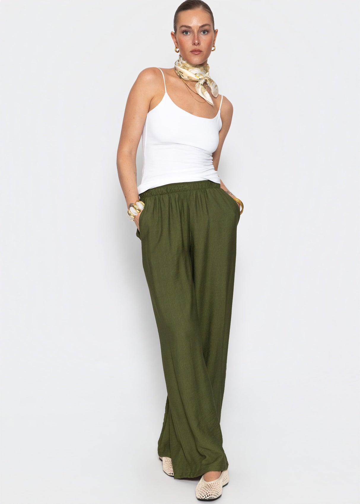 Viskose Hose - khaki