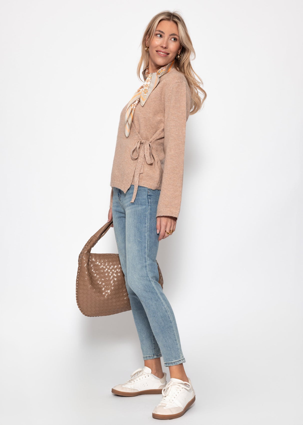 Wrap cardigan - light brown