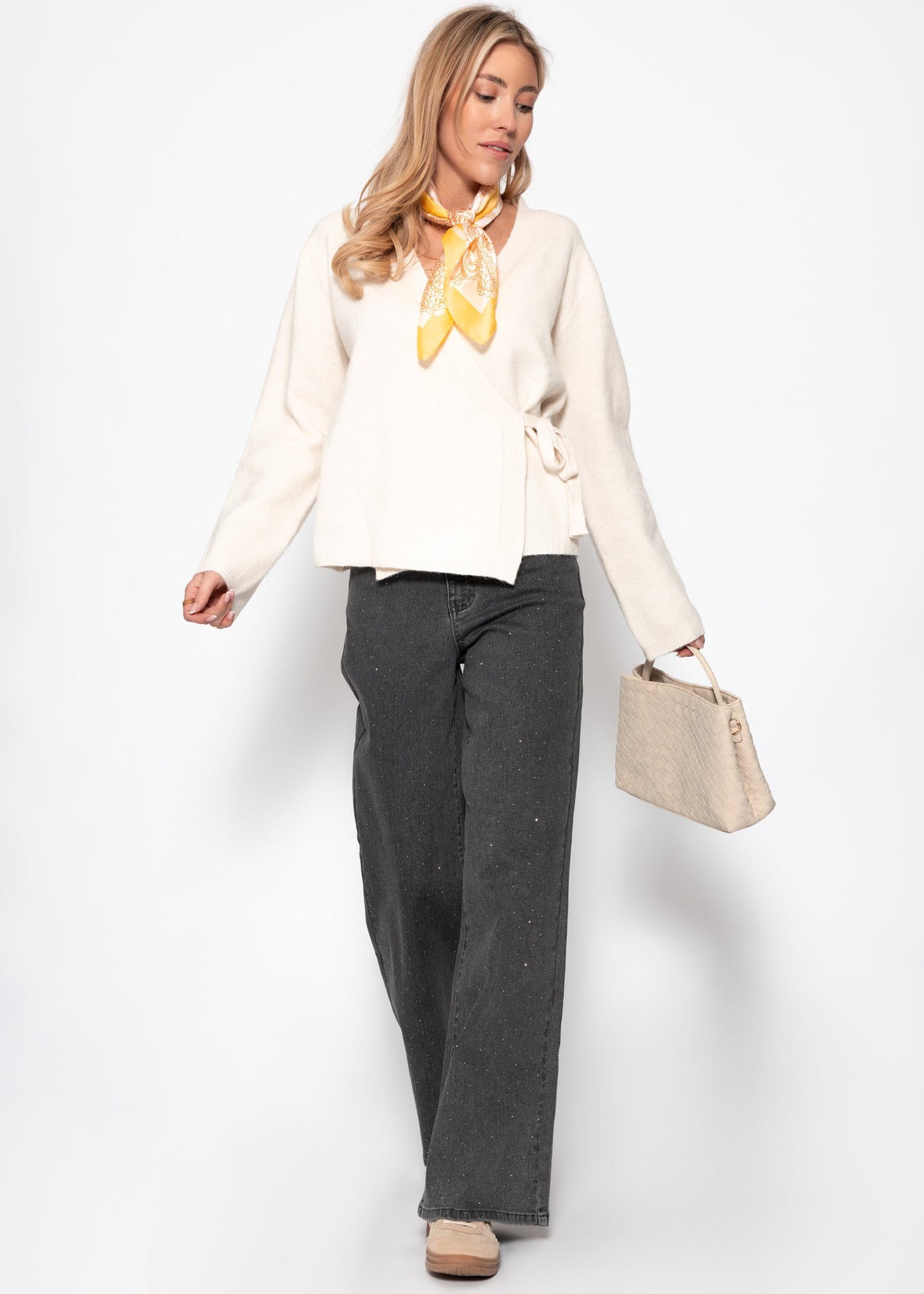 Wickelcardigan - offwhite