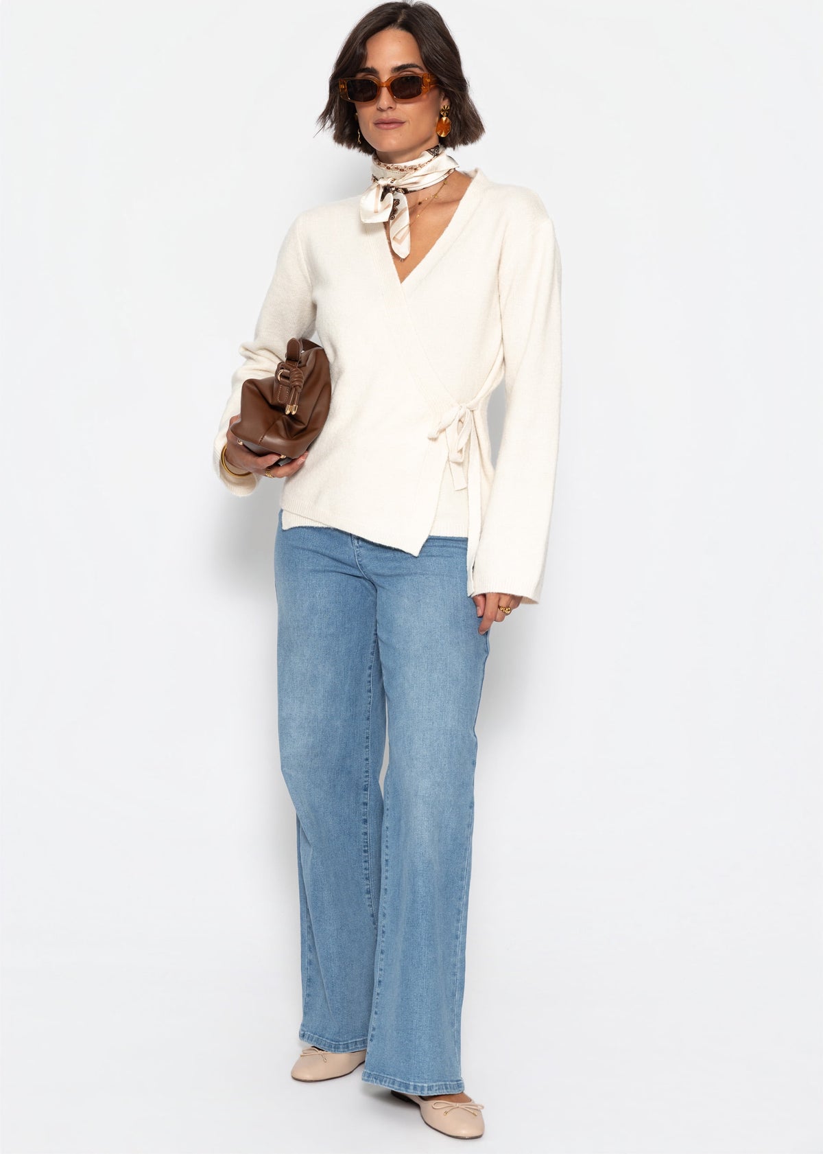 Wrap cardigan - off-white