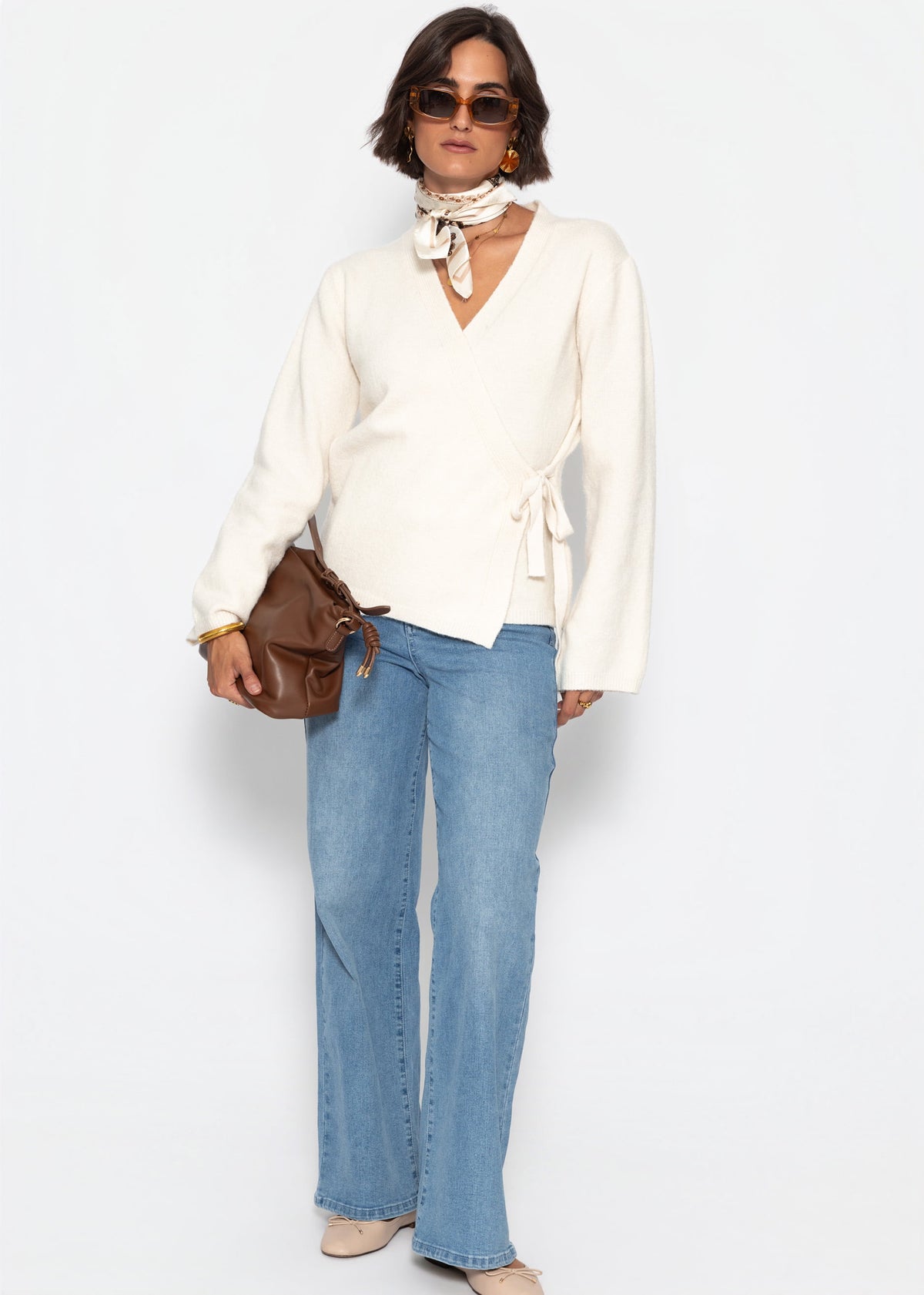 Wrap cardigan - off-white