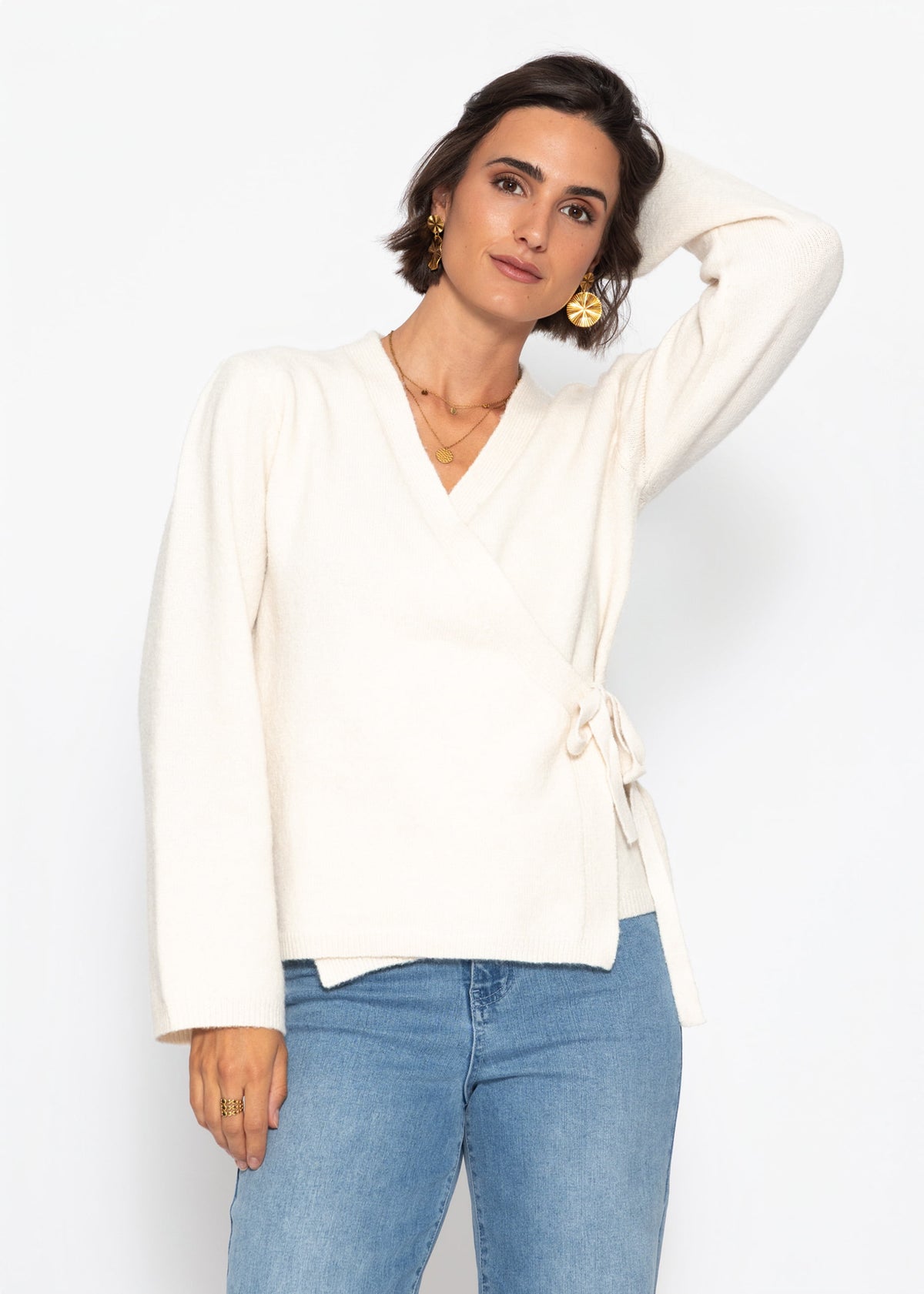 Wrap cardigan - off-white