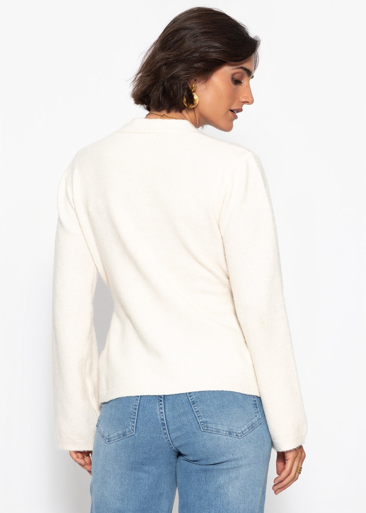Wrap cardigan - off-white