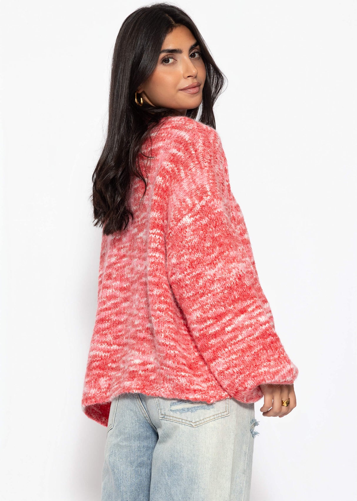 Zweifarbiger Cardigan - pink