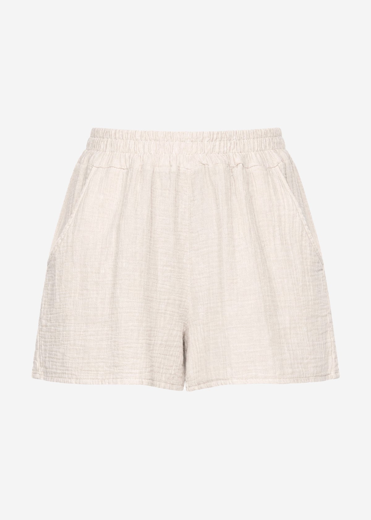 Muslin shorts, light beige