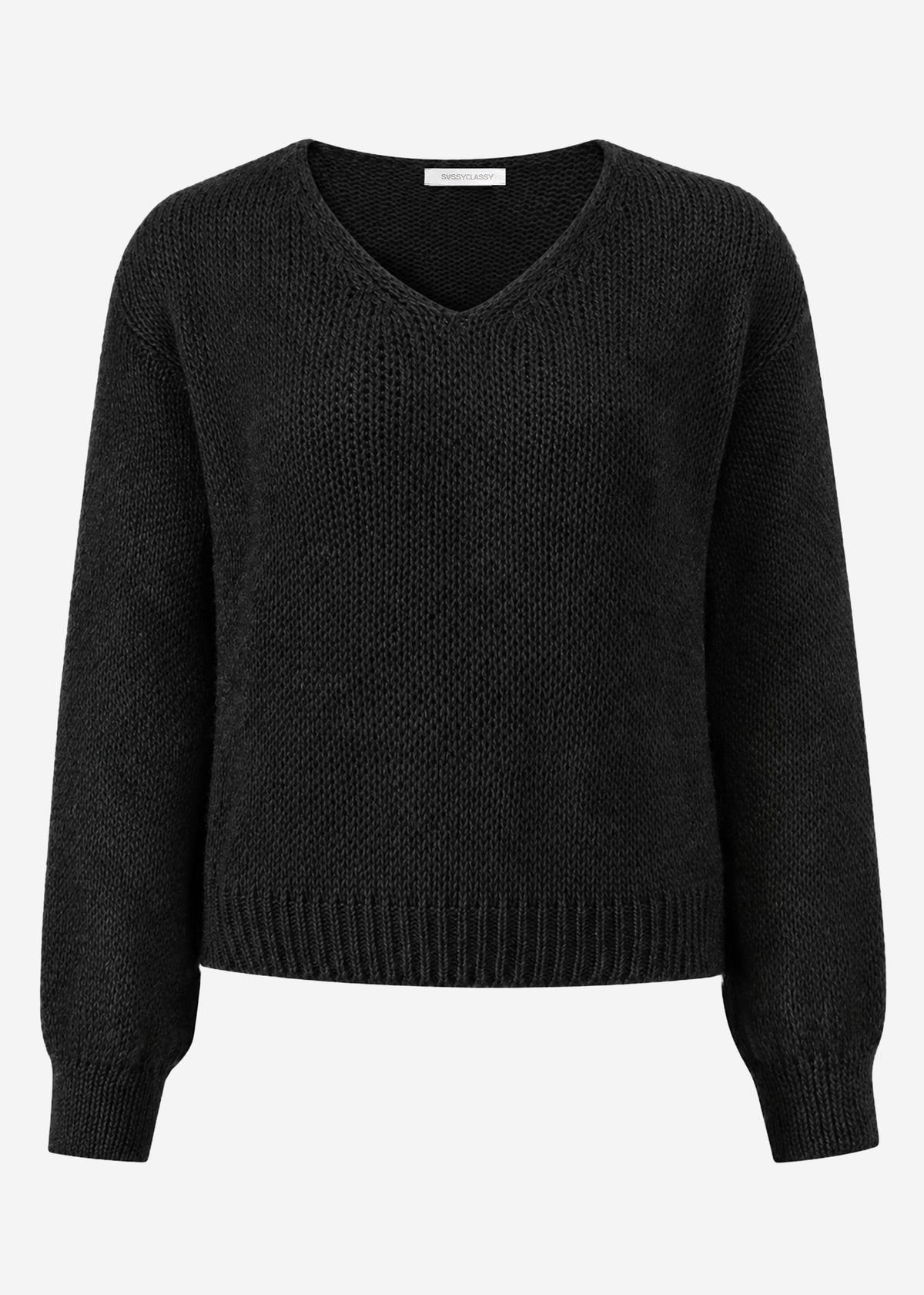 V-neck sweater - black