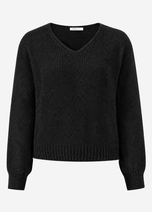 V-neck sweater - black