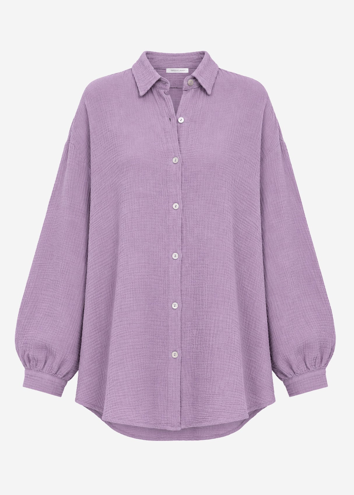 Muslin blouse oversize - violet
