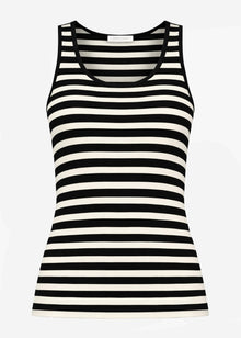 Gestreiftes Tank Top - schwarz-offwhite