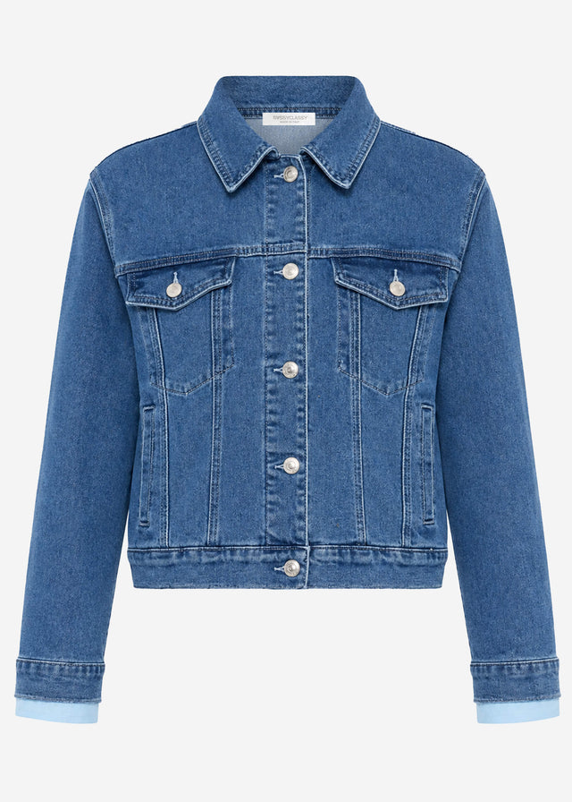 Lockere Jeansjacke - blau