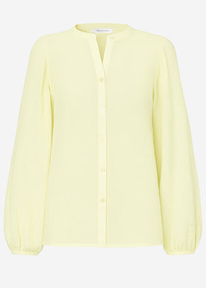 Muslin blouse with batwing sleeves - butter yellow