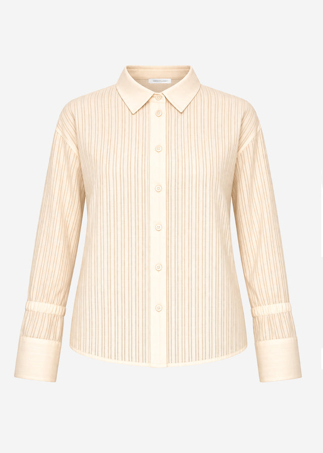 Blouse with sleeve details - butter yellow