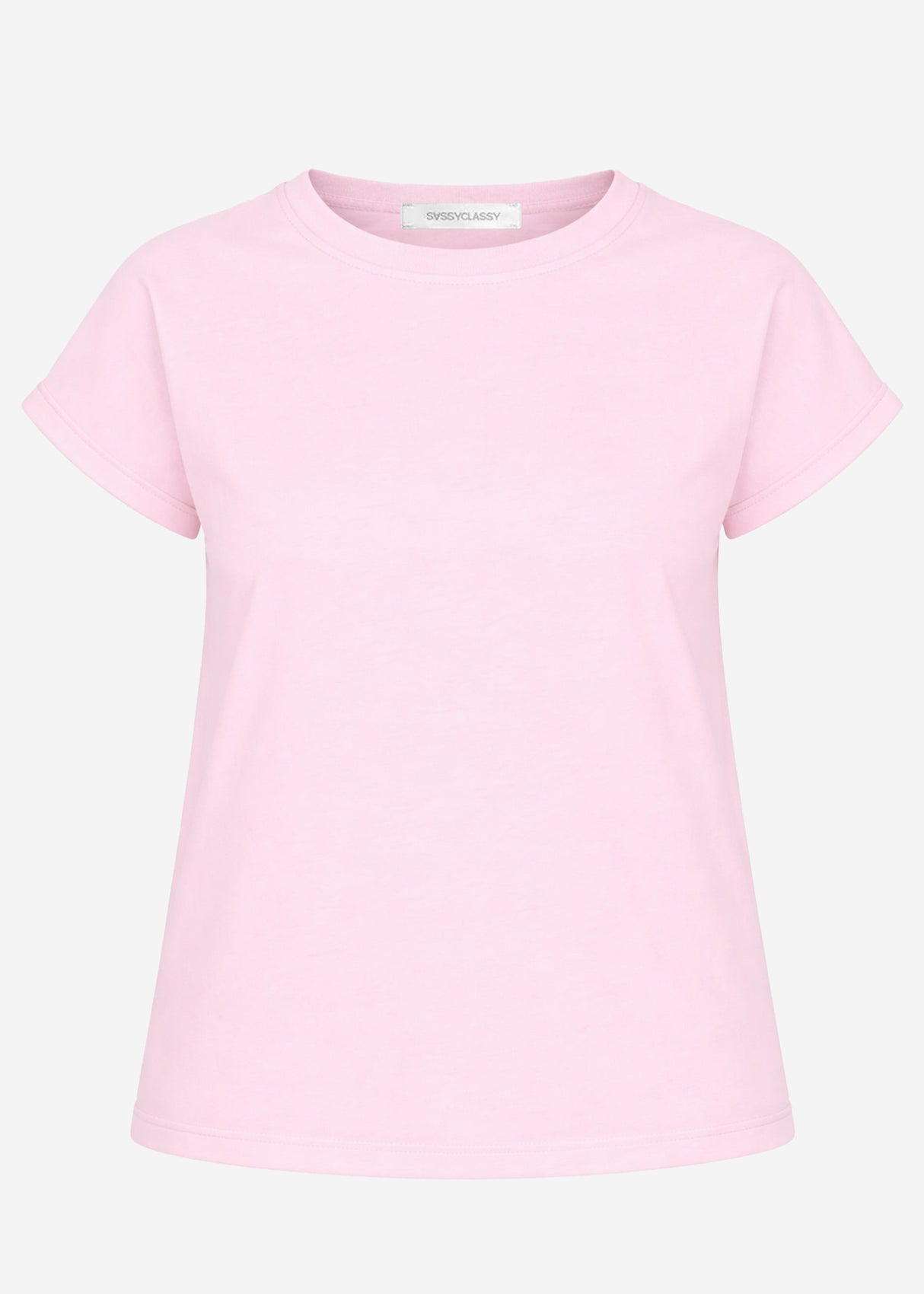 Kurzarm Sweatshirt aus French Terry - rosa