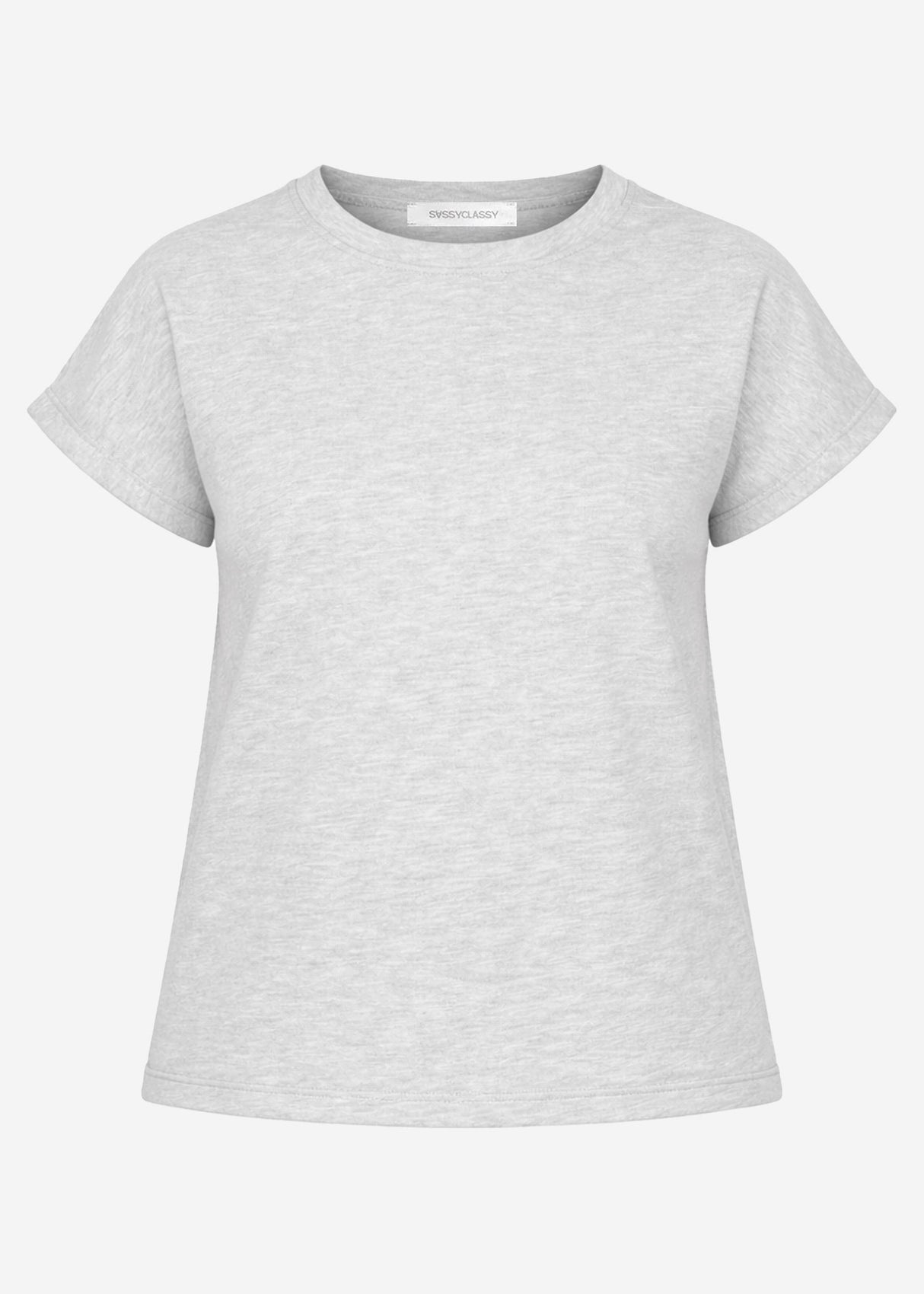 Kurzarm Sweatshirt aus French Terry - hellgrau