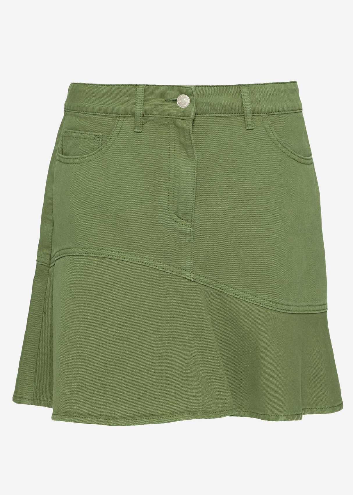 Jeans Rock with Volant - Khaki