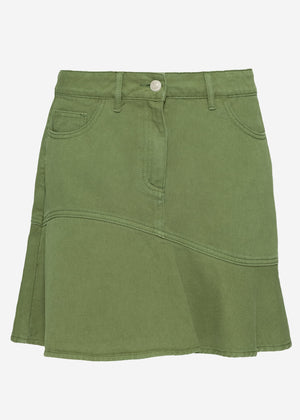 Jeans Rock with Volant - Khaki