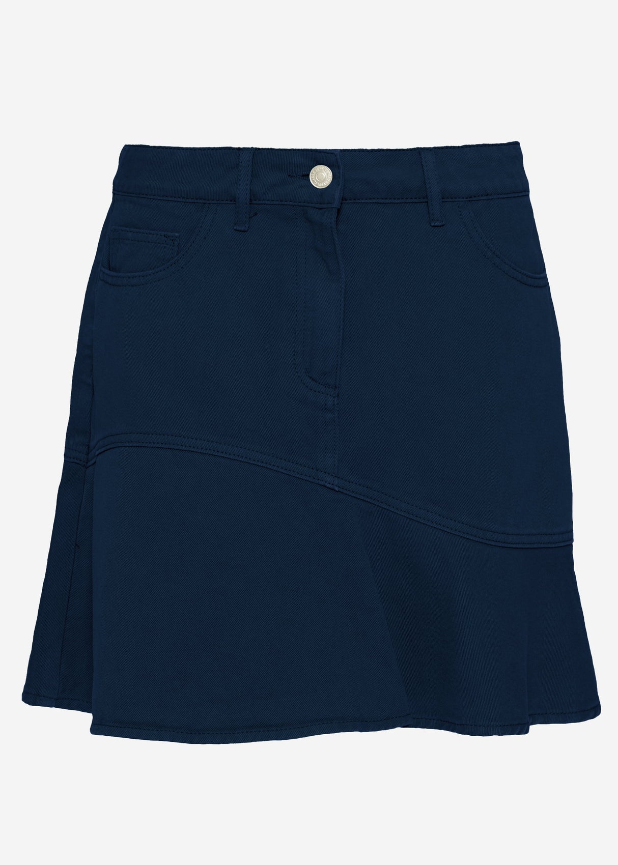 Jeans rock with volant - black