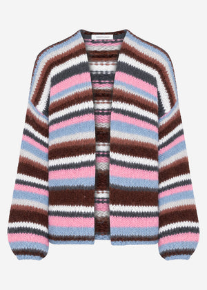 Striped cardigan - pink blue