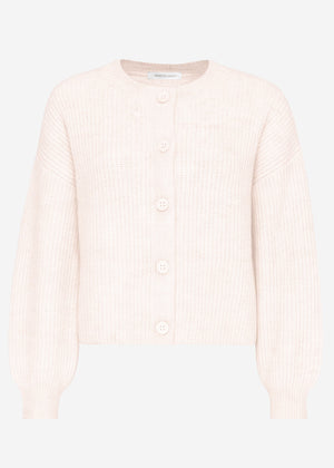Cardigan mit Rundhalsausschnitt - offwhite