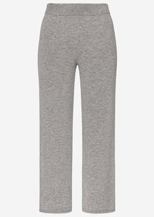 Strickhose mit Kaschmir - hellgrau