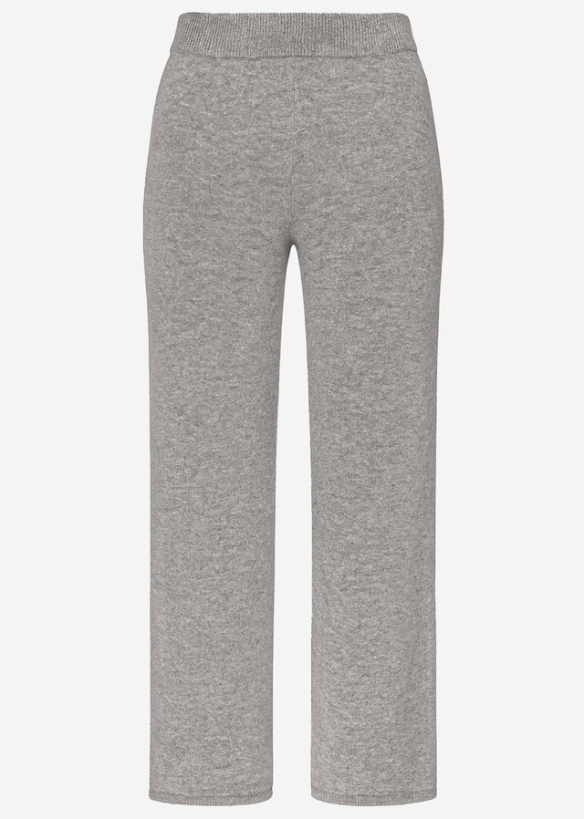 Strickhose mit Kaschmir - hellgrau