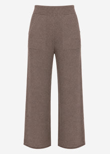 Strickhose mit Kaschmir - taupe
