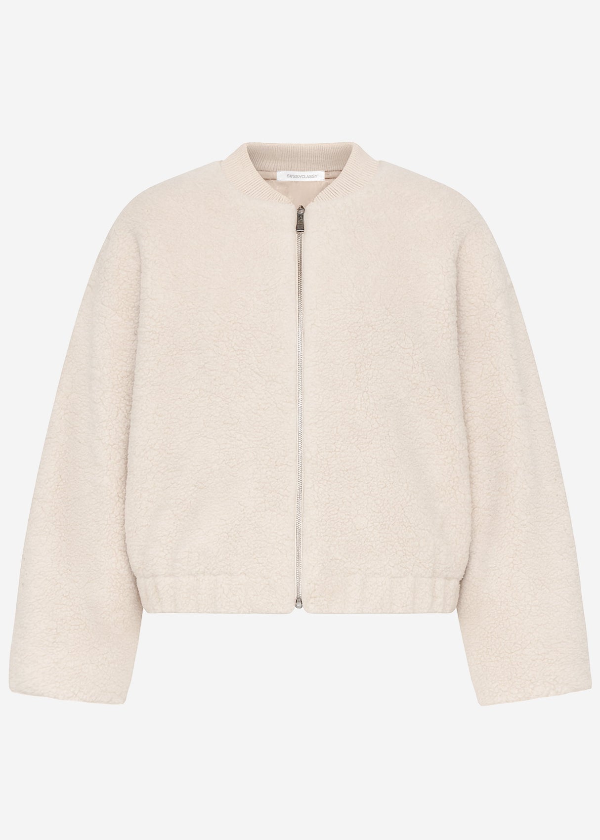 Teddy fur bomber jacket - beige