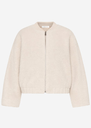 Teddy fur bomber jacket - beige