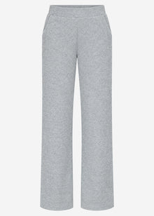 Ribbed loungewear trousers - grey