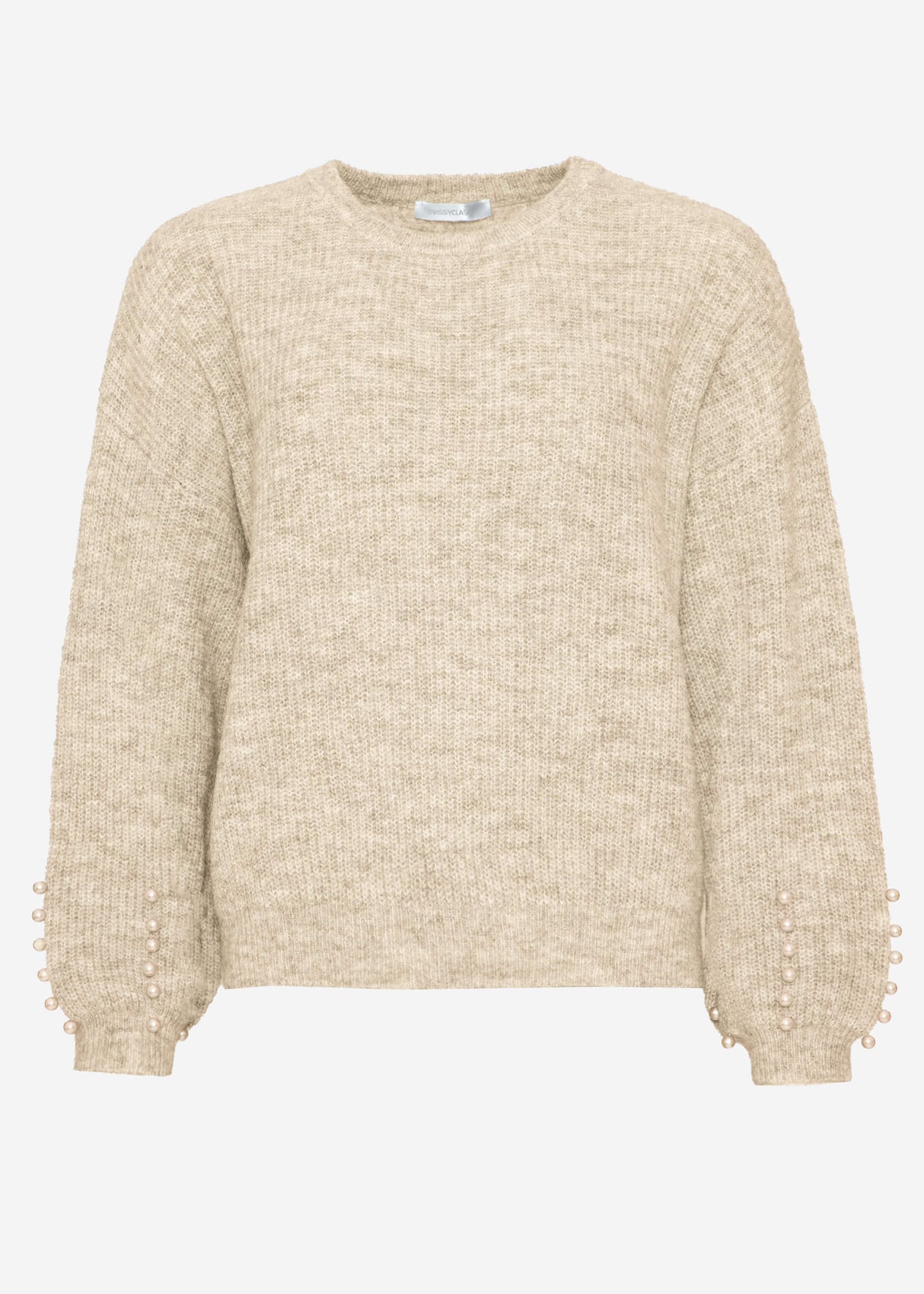 Sweaters with a pearl detail - beige