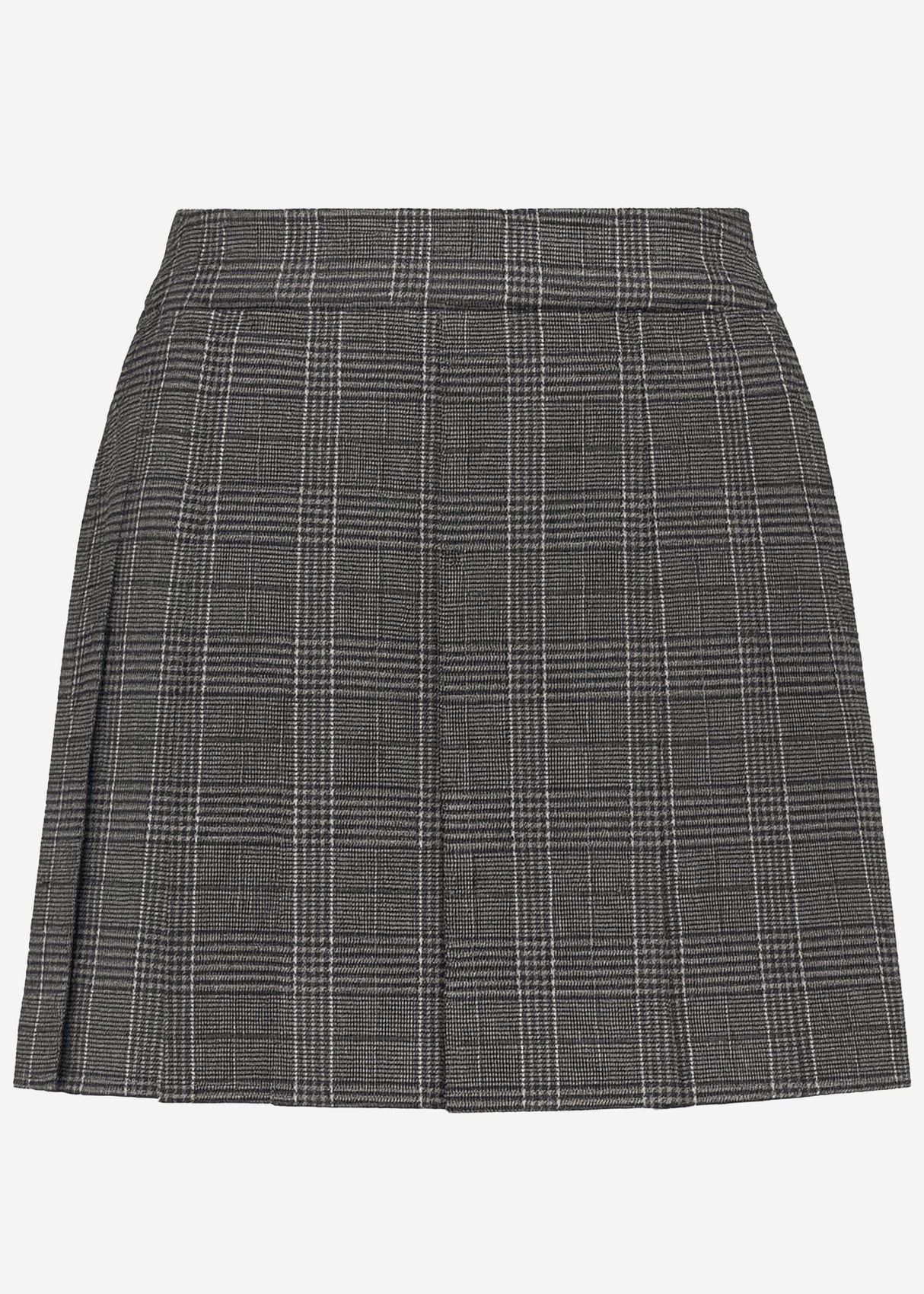 Mini skirt with pleats - gray