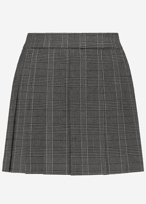Mini skirt with pleats - gray