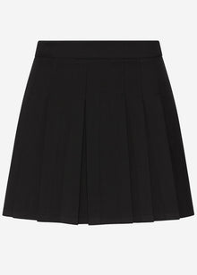 Mini skirt with pleats - black