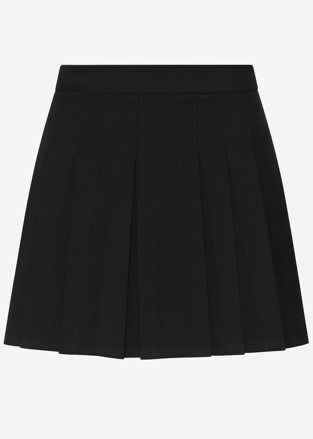 Mini skirt with pleats - black