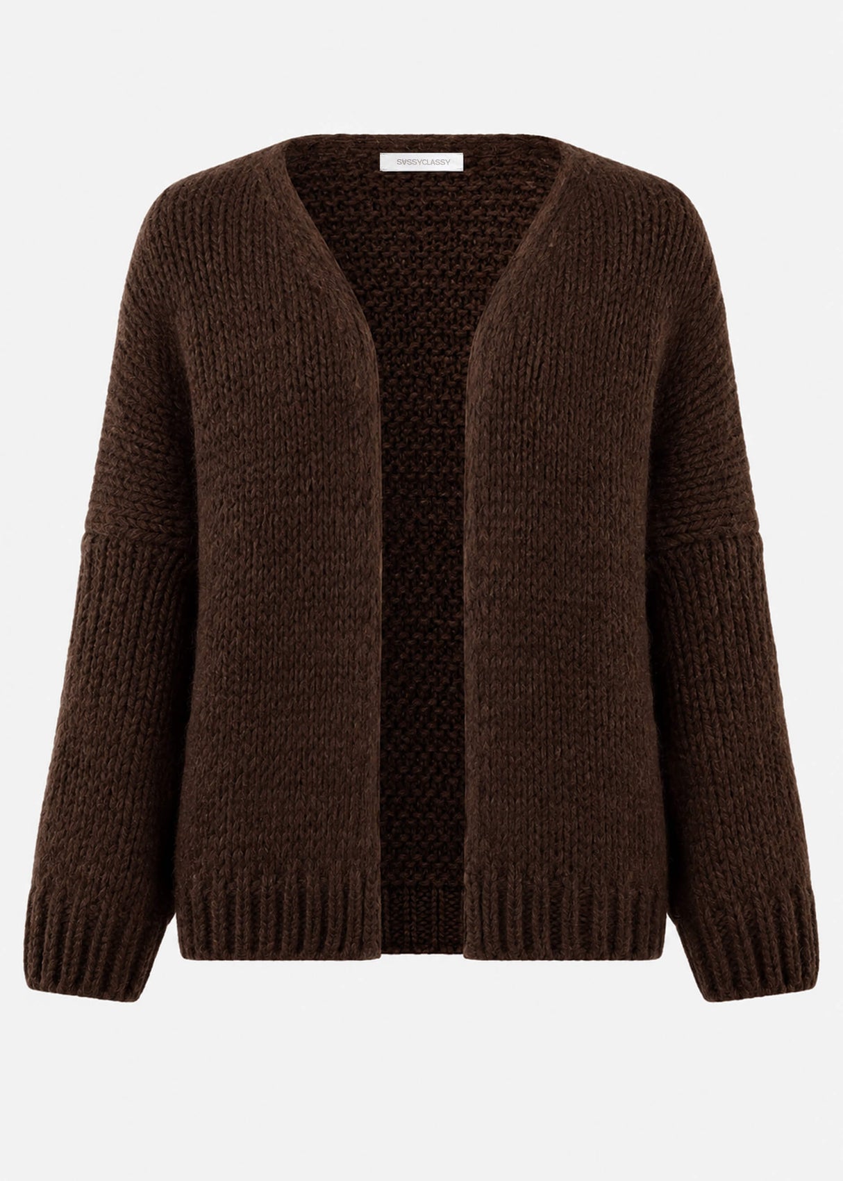 Oversize Cardigan - dunkelbraun