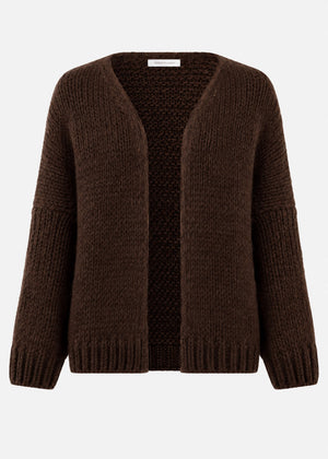 Oversize Cardigan - dunkelbraun