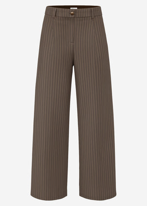 Casual suit pants with pinstripes - brown