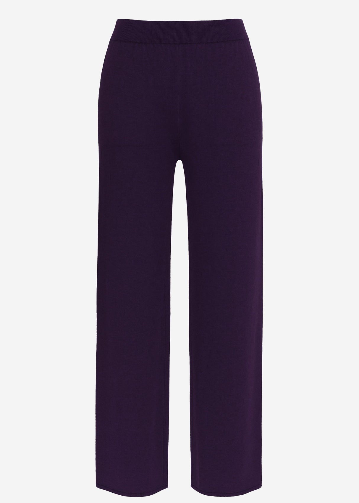 Knitted pants with cashmere - purple