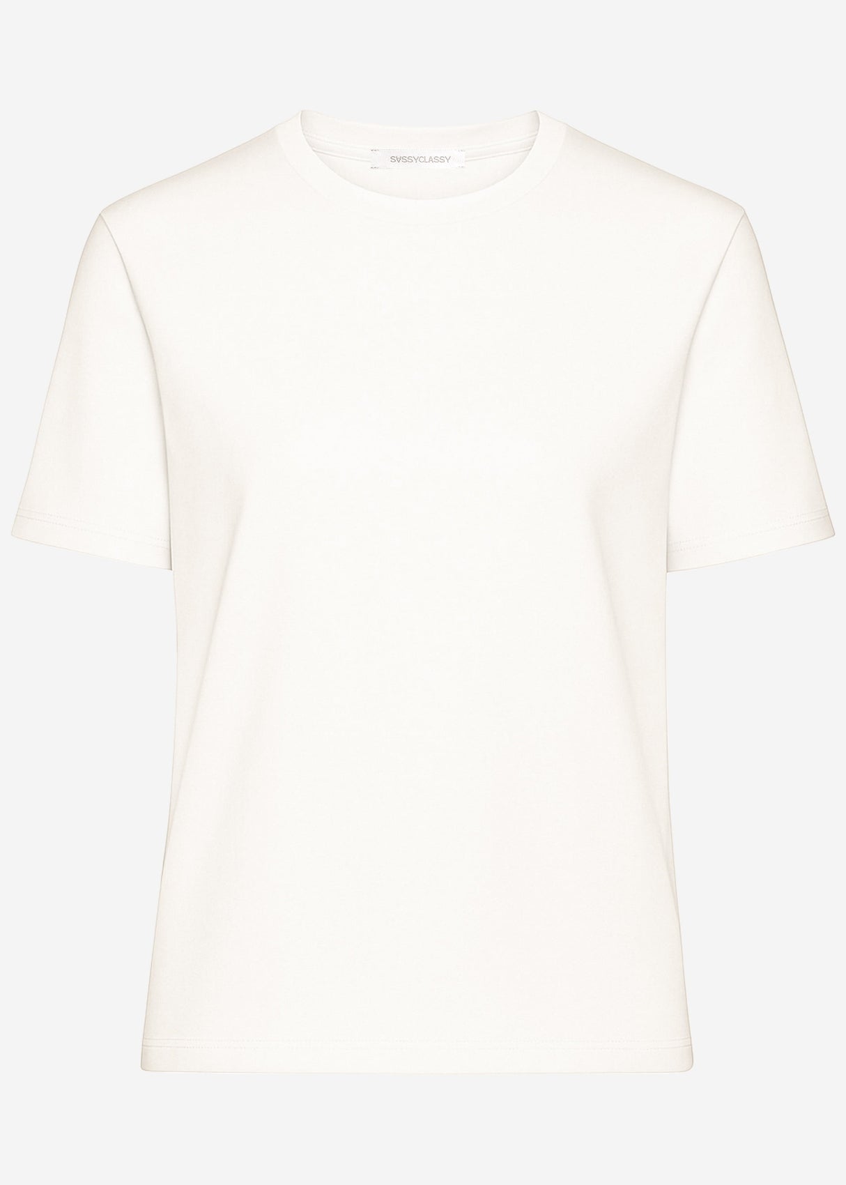 Rundhals T-Shirt - hellbeige