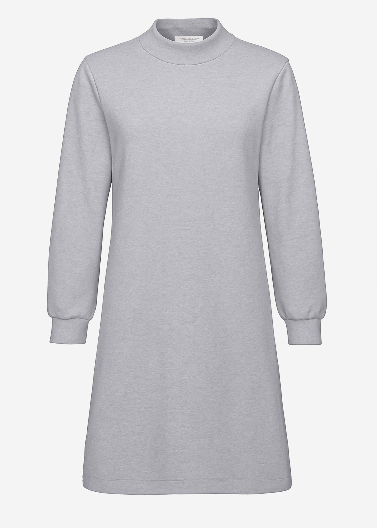Sweatkleid mit Stehkragen - grau