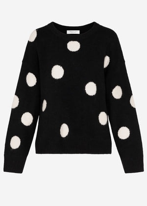 Pullover mit Dots - schwarz