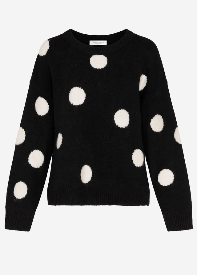Jumper with dots - black