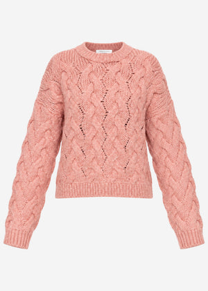 Cable knit jumper - rose