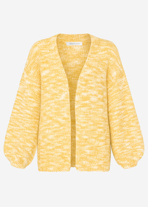 Two-tone cardigan - yellow