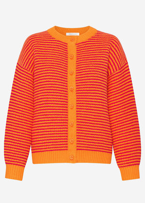 Striped cardigan - orange