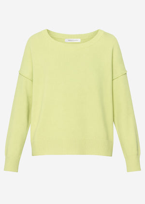 Sweater with back seam - light green
